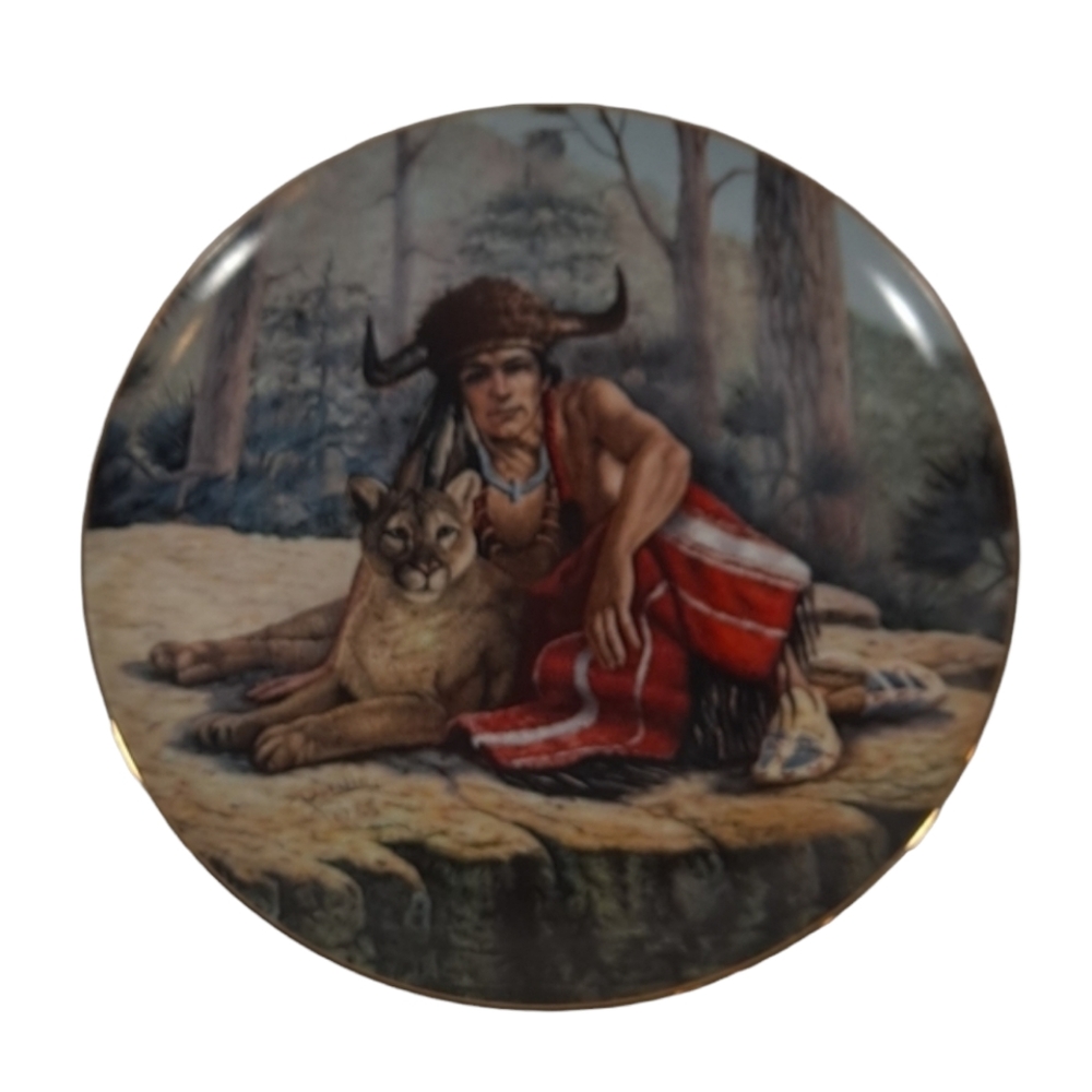 Vintage Perillo Plate 1984 Chief Tecumseh 3rd Issue Chieftains II Signed